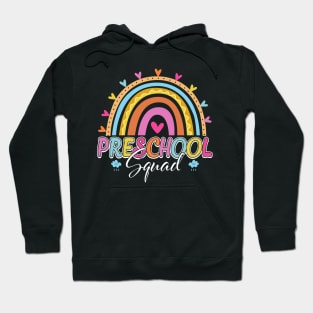 Back To School Shirt Preschool Squad Rainbow Teachers Hoodie